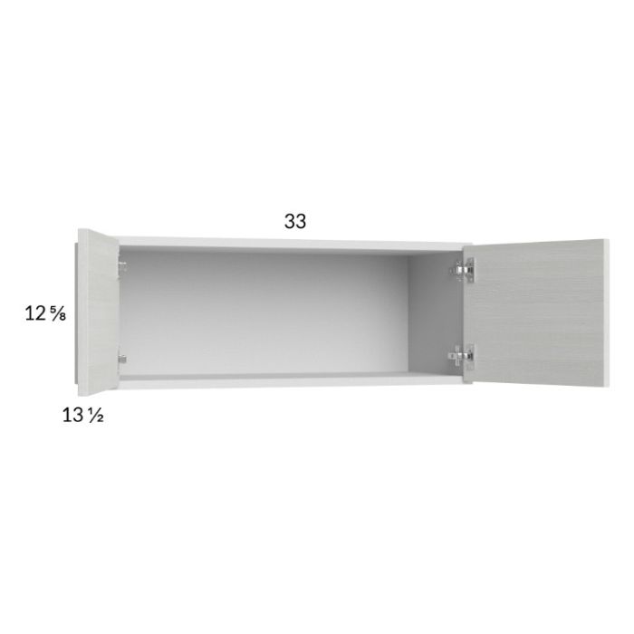 Euro White Grain 33x12-5/8 Wall Cabinet