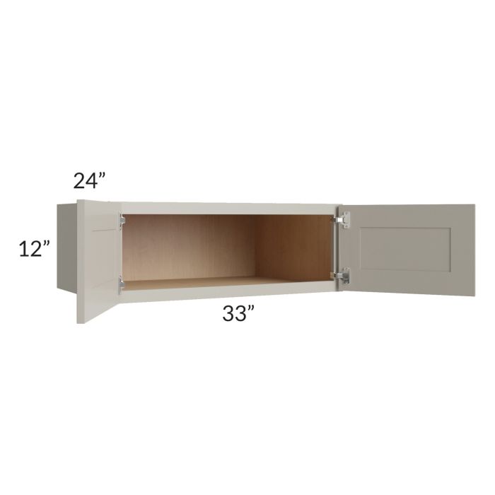 Stratton Light Grey Shaker 33x12x24 Wall Cabinet
