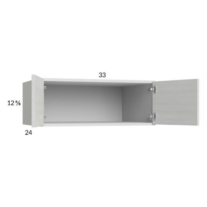 Euro White Grain 33x12-5/8x24 Wall Cabinet