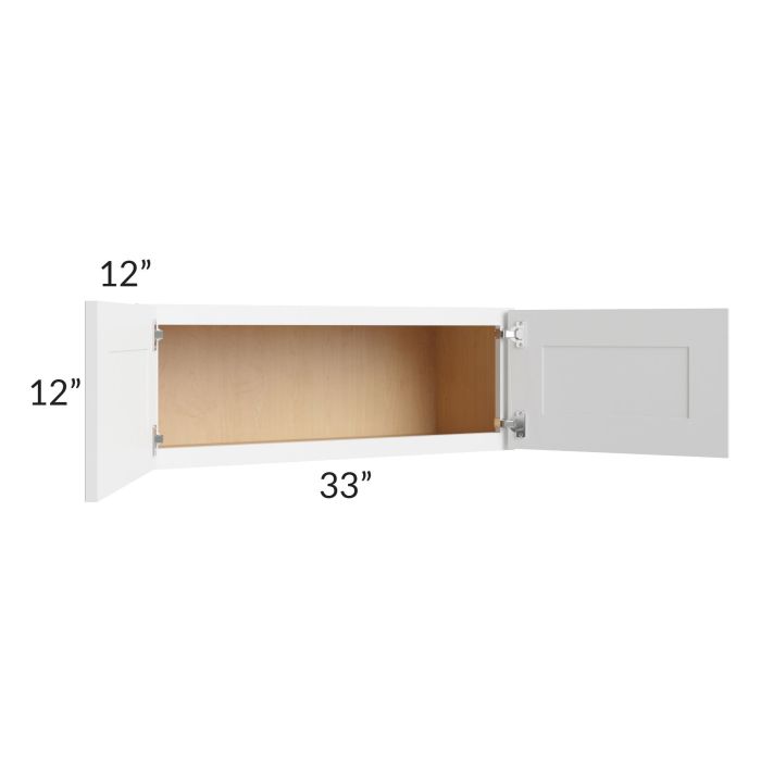 Alpine White Shaker 33x12 Wall Cabinet