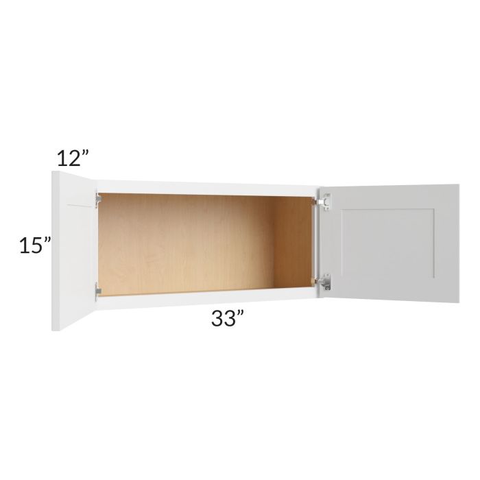 Asheville White Shaker 33x15 Wall Cabinet