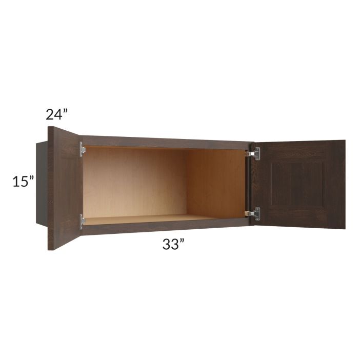Tuscan Kona Brown 33x15x24 Wall Cabinet