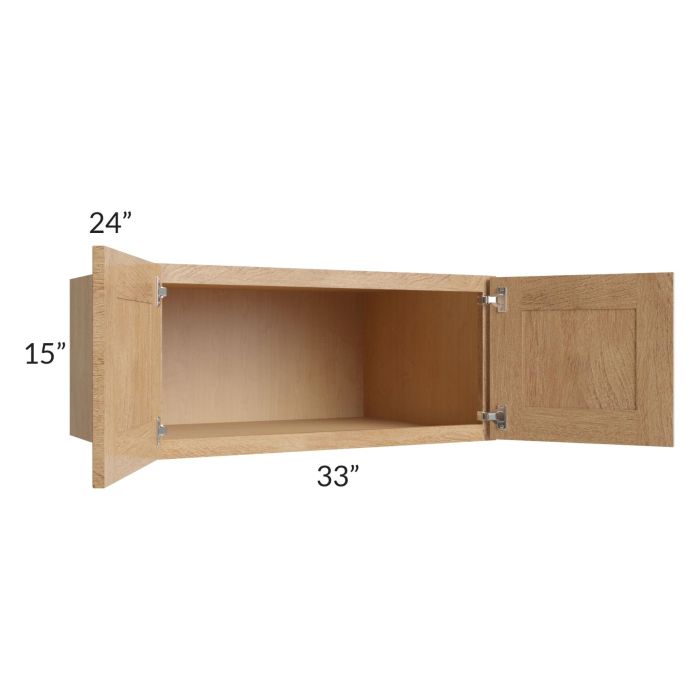 Midtown Timber Shaker 33x15x24 Wall Cabinet