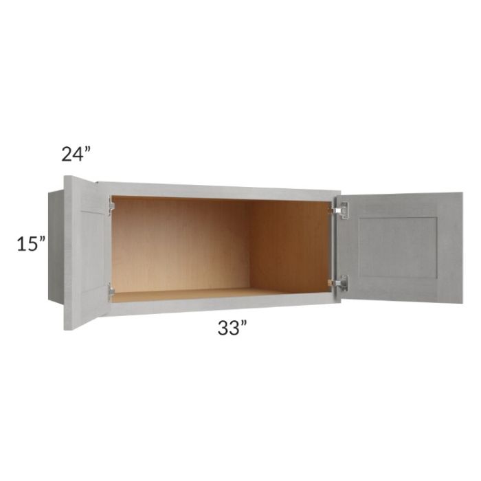 Gramercy Grey Mist 33x15x24 Wall Cabinet