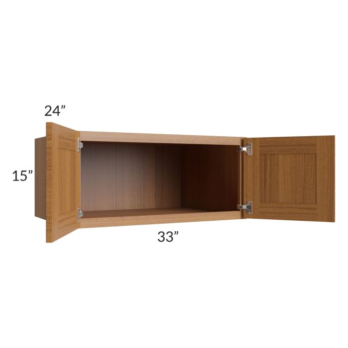 Artisan Walnut Shaker 33x15x24 Wall Cabinet