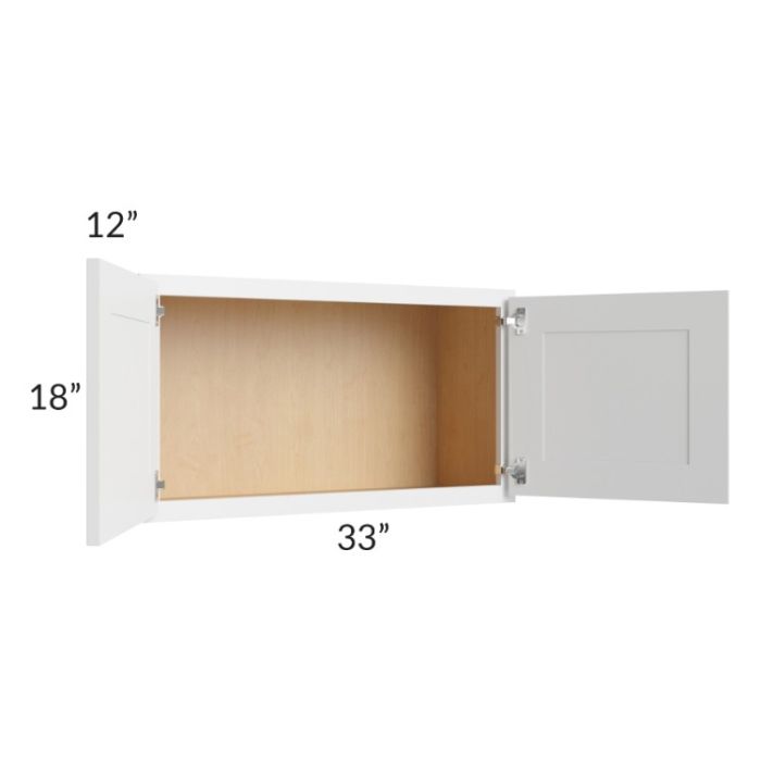 Stratus White 33x18 Wall Cabinet