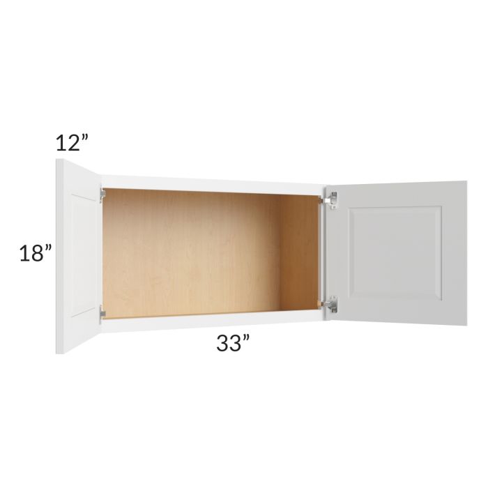 Southport White Shaker 33x18 Wall Cabinet
