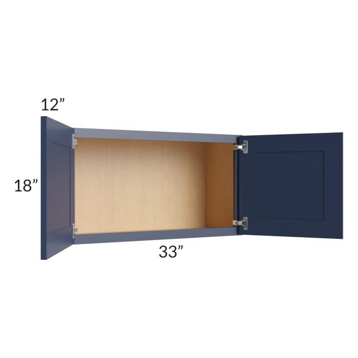 Bayville Blue 33x18 Wall Cabinet
