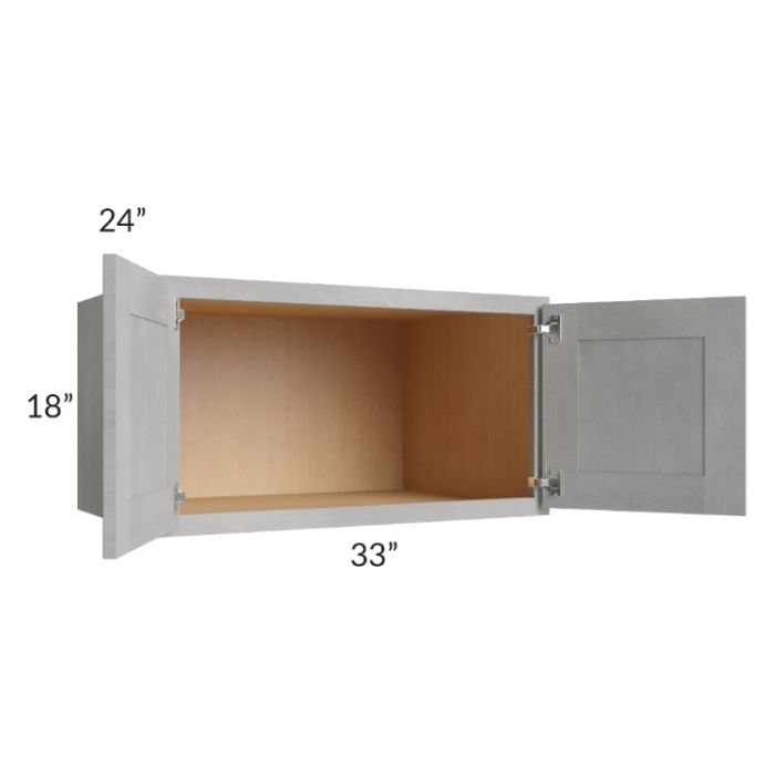 Gramercy Grey Mist 33x18x24 Wall Cabinet