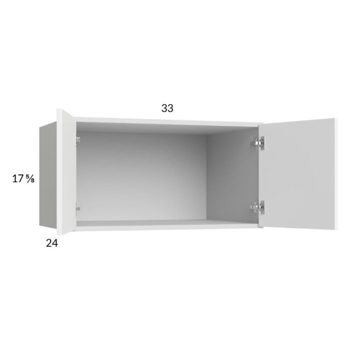 Euro Gloss White 33x17-5/8x24 Wall Cabinet