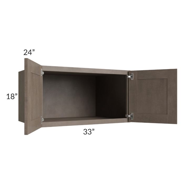 Providence Natural Grey 33x18x24 Wall Cabinet