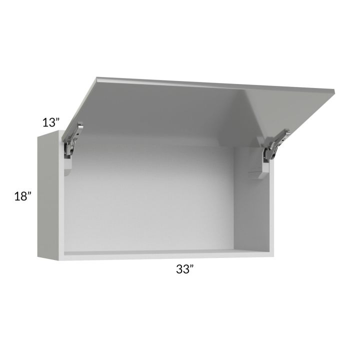 Milan Grey Gloss 33x18 Lift-Up Door Wall Cabinet