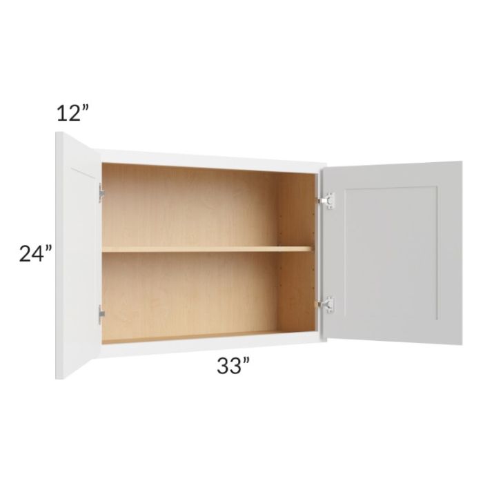 Stratus White 33x24 Wall Cabinet