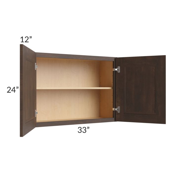 Tuscan Kona Brown 33x24 Wall Cabinet