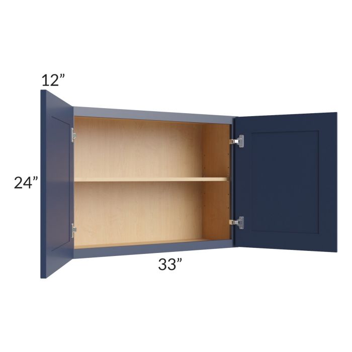 Bayville Blue 33x24 Wall Cabinet