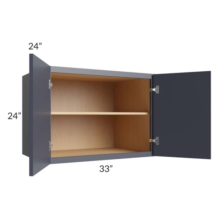 Vienna Indigo 33x24x24 Wall Cabinet