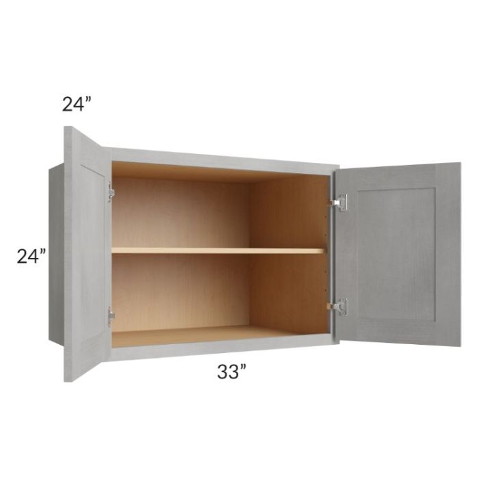 Gramercy Grey Mist 33x24x24 Wall Cabinet