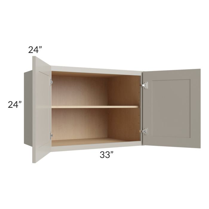 Stratton Light Grey Shaker 33x24x24 Wall Cabinet
