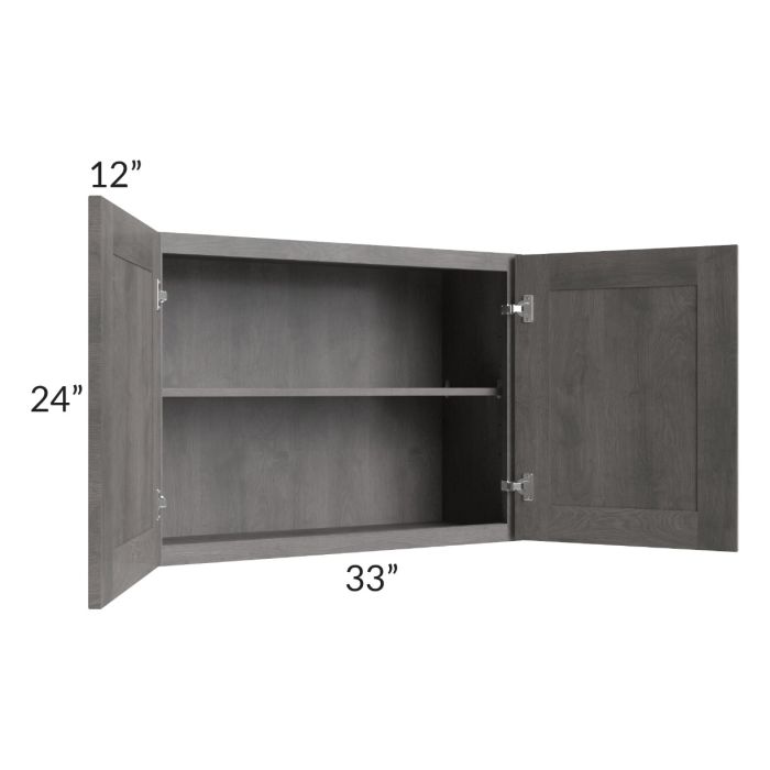 Providence Slate Grey 33x24 Wall Cabinet