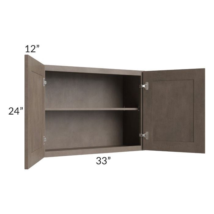 Providence Natural Grey 33x24 Wall Cabinet