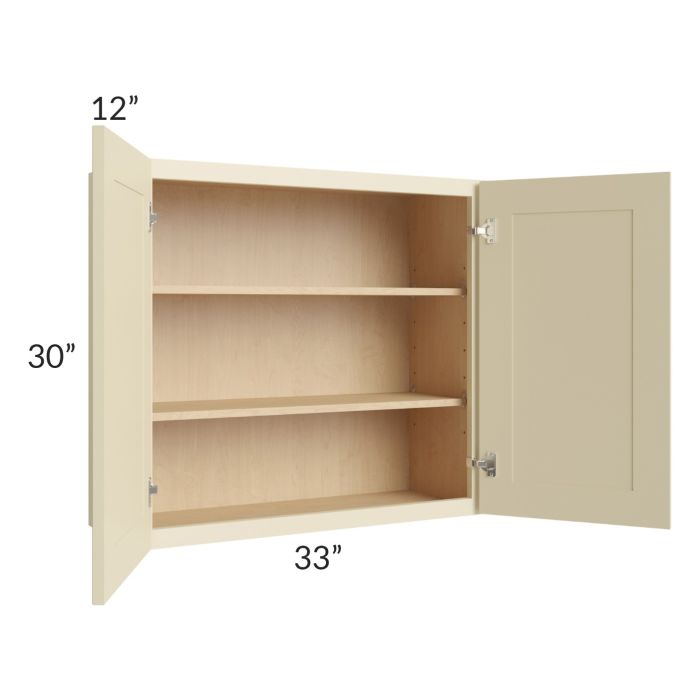 Casselton Ivory 33x30 Wall Cabinet