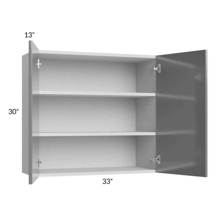 Milan Grey Gloss 33x30 Wall Cabinet