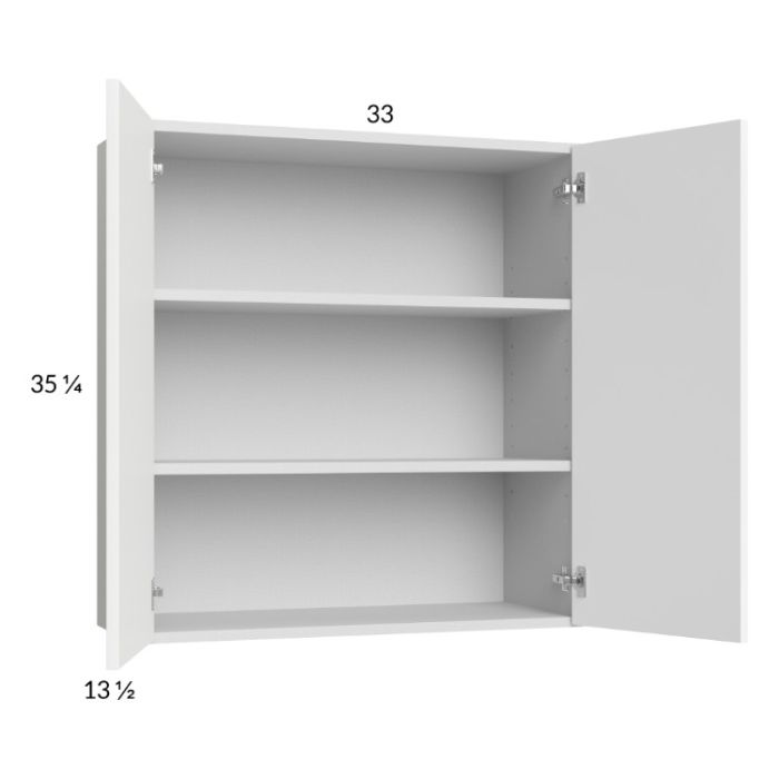 Euro Gloss White 33x35-1/4 Wall Cabinet