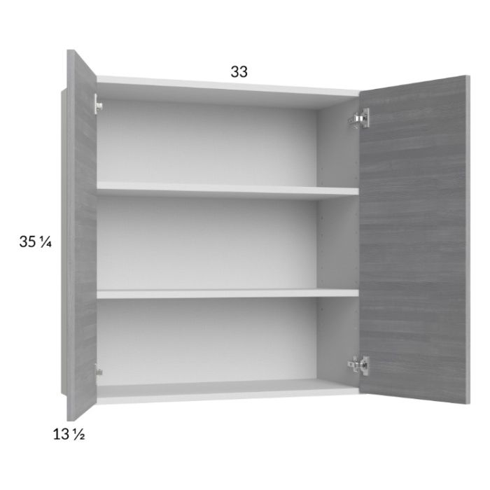 Euro Grey 33x35-1/4 Wall Cabinet