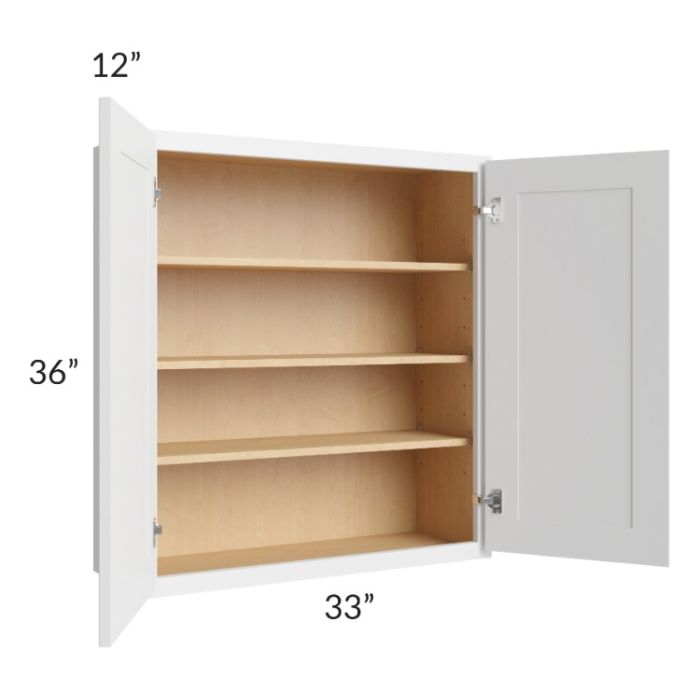 Stratus White 33x36 Wall Cabinet