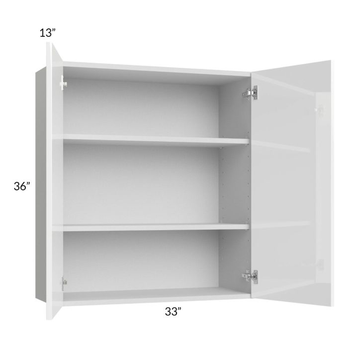 Milan White Gloss 33x36 Wall Cabinet