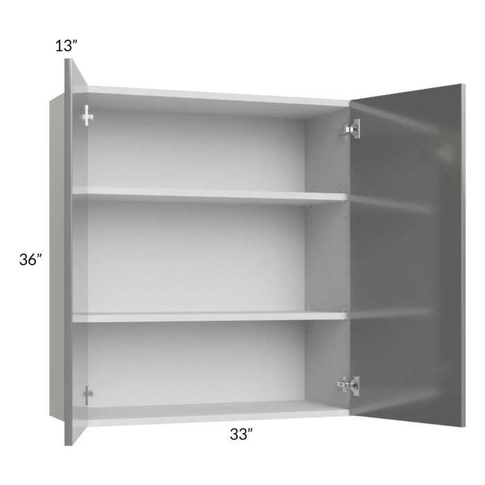 Milan Grey Gloss 33x36 Wall Cabinet