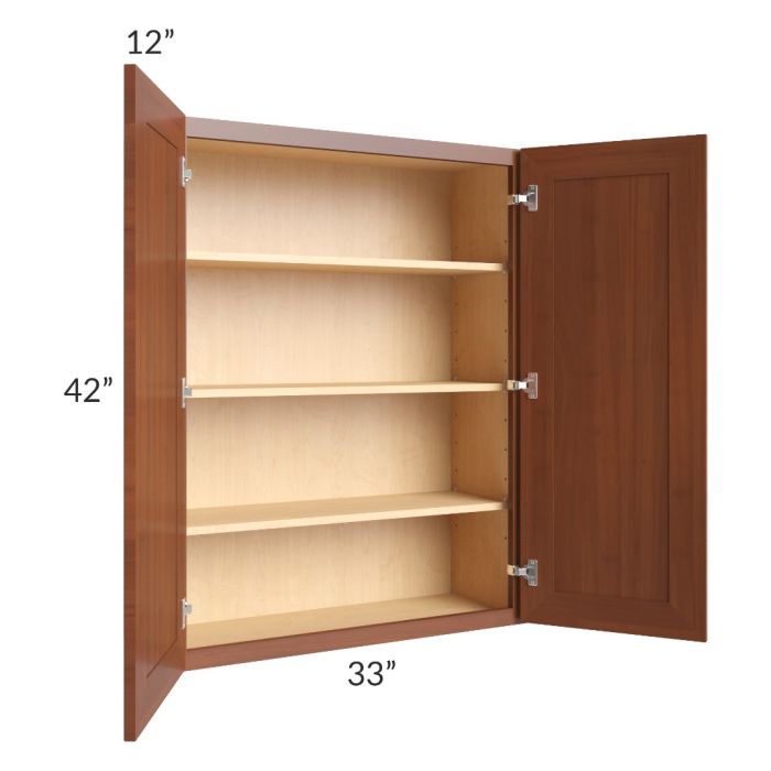 Phoenix Caramel Glaze 33x42 Wall Cabinet