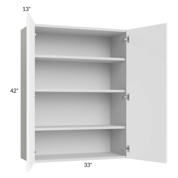 Milan White Matte 33x42 Wall Cabinet