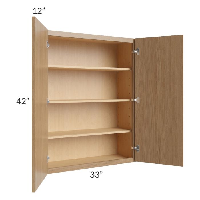 Township Rift Oak 33x42 Wall Cabinet