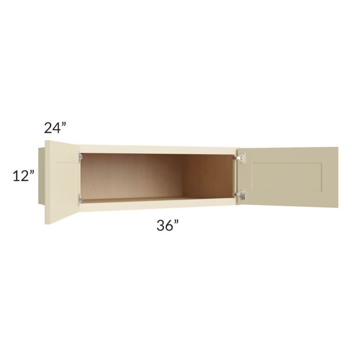 Casselton Ivory 36x12x24 Wall Cabinet