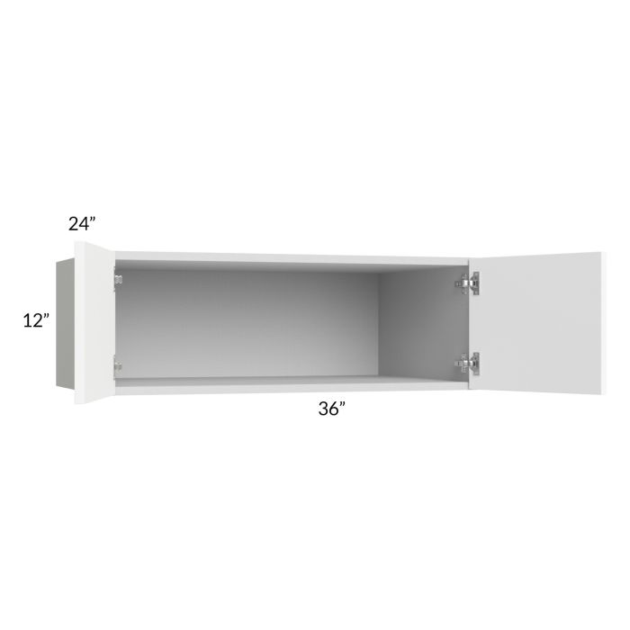 Milan White Matte 36x12x24 Wall Cabinet
