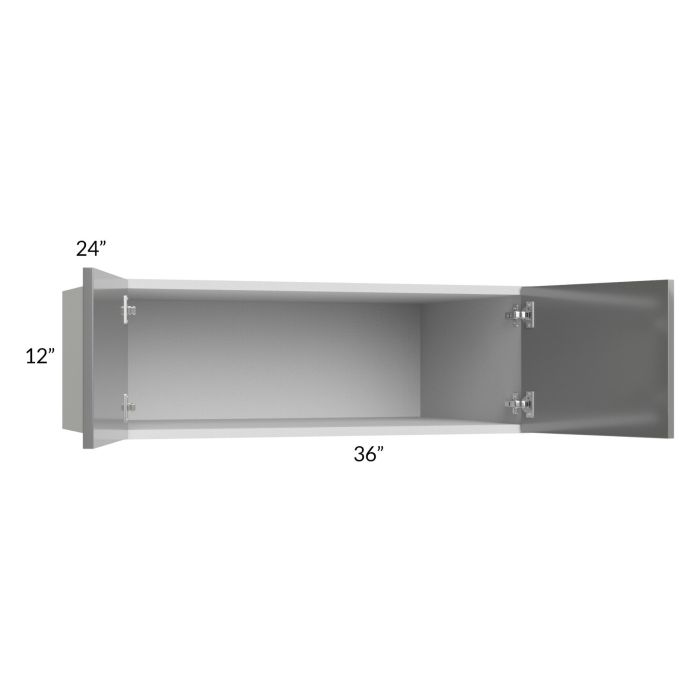 Milan Grey Gloss 36x12x24 Wall Cabinet