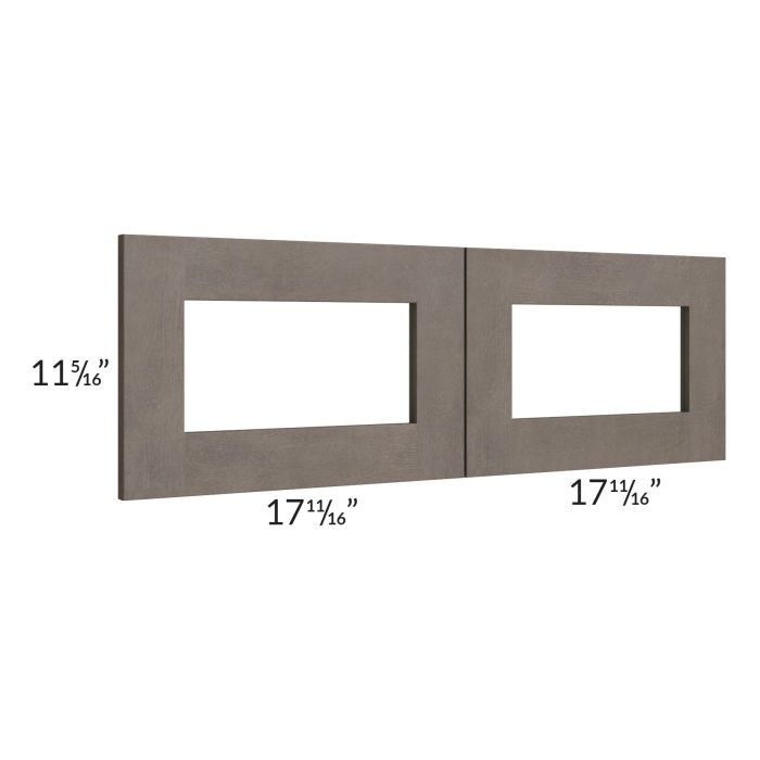 Natural Grey Shaker 36x12 Glass Door Only with Glass Included