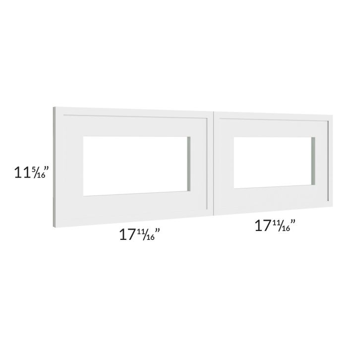 Portland White 36x12 Glass Door Only with Glass Included