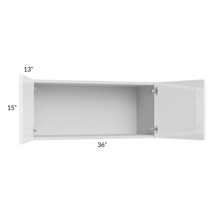 Milan White Gloss 36x15 Wall Cabinet