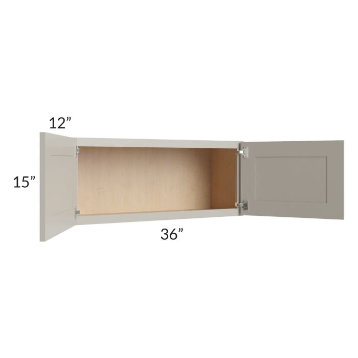 Stratton Light Grey Shaker 36x15 Wall Cabinet