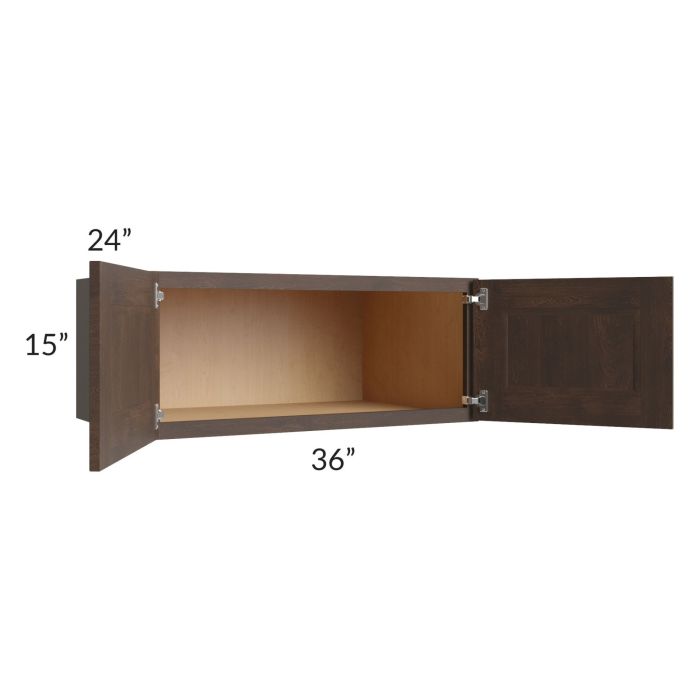 Tuscan Kona Brown 36x15x24 Wall Cabinet