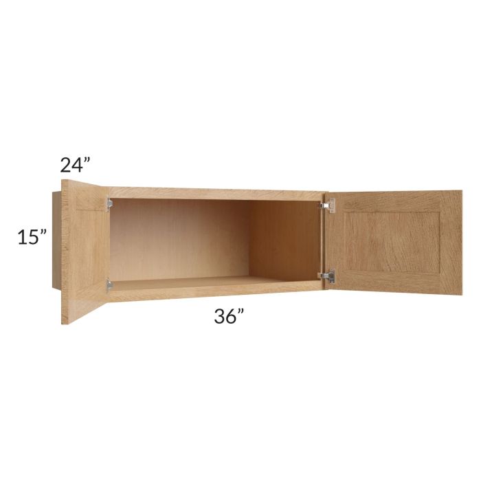 Midtown Timber Shaker 36x15x24 Wall Cabinet