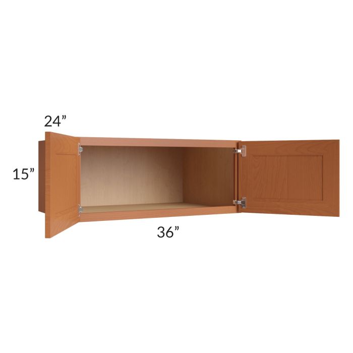 Lexington Cinnamon Glaze 36x15x24 Wall Cabinet