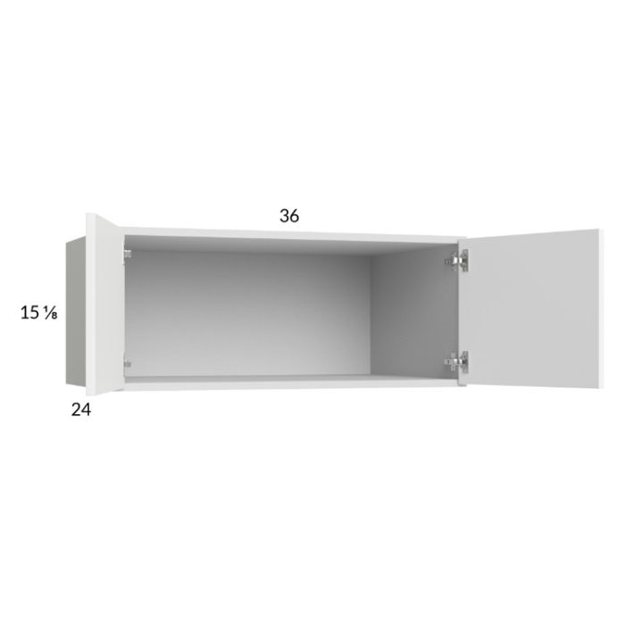 Euro Gloss White 36x15-1/8x24 Wall Cabinet