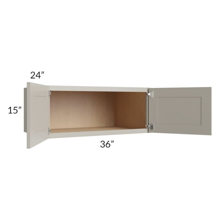 Stratton Light Grey Shaker 36x15x24 Wall Cabinet
