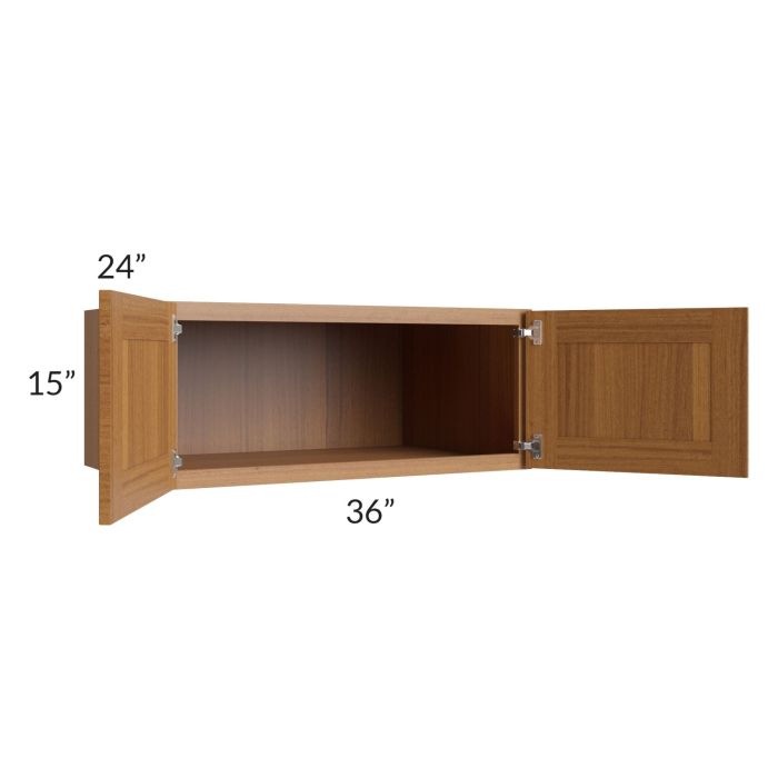 Artisan Walnut Shaker 36x15x24 Wall Cabinet