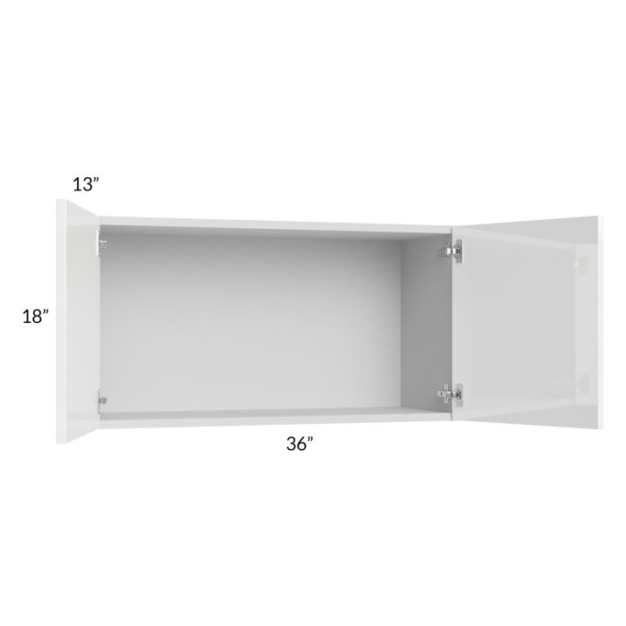 Milan White Gloss 36x18 Wall Cabinet
