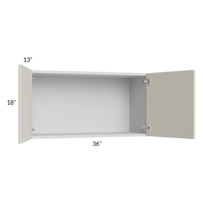 Milan Beige Matte 36x18 Wall Cabinet