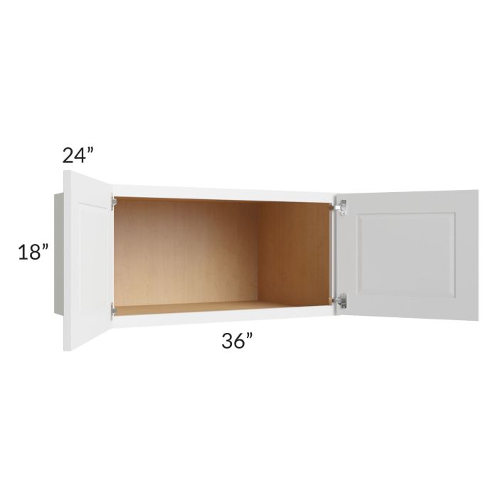 Brighton White Shaker 36x18x24 Wall Cabinet